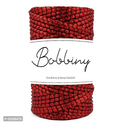 Bobbiny 2.5Mm X 85Meter Pom Pom Cord, Fancy Cord, Damru Dori - Versatile And Stylish Craft Supply(Red)-thumb0
