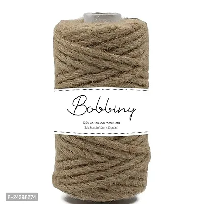 Bobbiny Colored Strong Twisted Jute Twine Rope Linen Twine Rustic String Cord Rope, Diy Burlap String Rope, Party Gift Wrapping Cords Thread And Other Projects Brown 5Mm, 20 Meters