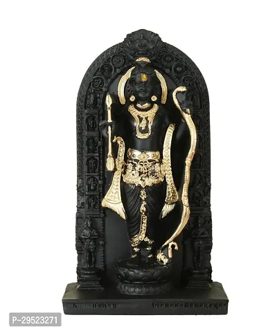 One Coin Polyresin Lord Ram Lalla Handcrafted Idol Statue|Detailed Ayodhya Ram Lalla Showpiece Murti for Home Decor Decoration Gift Gifting Items (6.5 Inch)