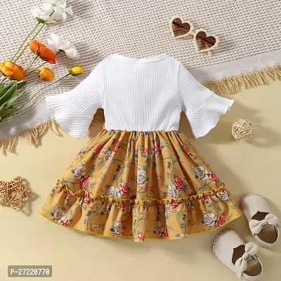 Latest Beautiful Rayon Fit And Flare Dress for Kids-thumb2