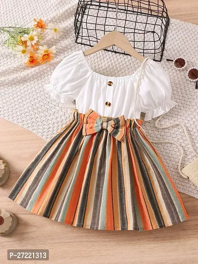 Latest Beautiful Modal Fit And Flare Dress for Kids-thumb0