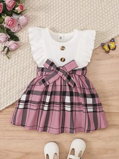 Attractive Fit And Flare Net Dress for Kids