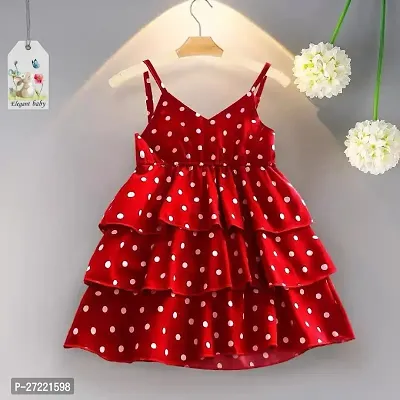Latest Beautiful Rayon Fit And Flare Dress for Kids-thumb0
