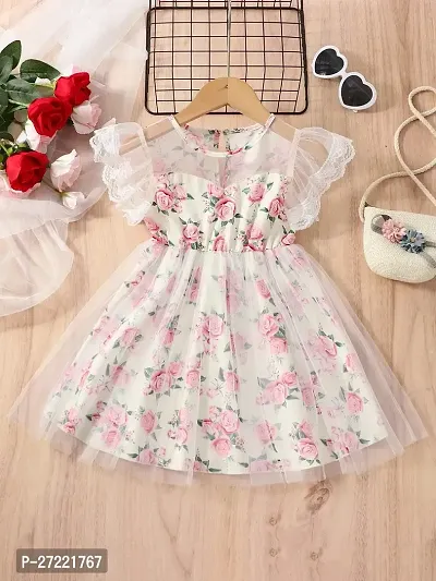 Latest Beautiful Crepe Fit And Flare Dress for Kids
