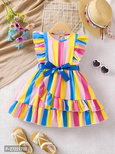 Latest Beautiful Rayon Fit And Flare Dress for Kids