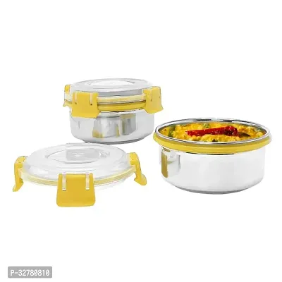 Durable Stainless Steel Microwave Safe Containers With Lid For Kitchen Food Storage Pack Of 1