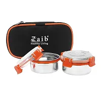 Zaib Capsule Lunch Box For Kids And School 100% Airtight Steel Each 300Ml Stainless Steel Container-thumb2