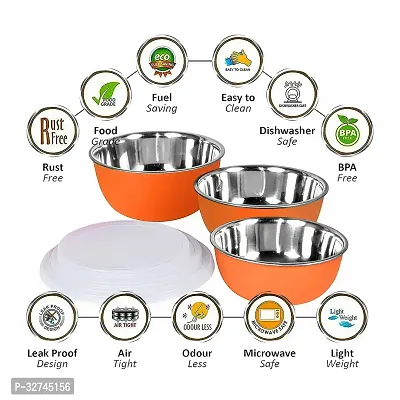 The Elite Collection Of Food Bowls, Airtight Microwave Safe Re-Heating Set 3-thumb3