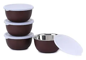 Durable Stainless Steel Microwave Safe Containers With Lid For Kitchen Food Storage Pack Of 4-thumb3