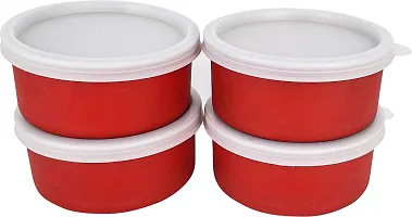 Multipurpose Stainless Steel Jars for Lunch Box and Mixing Bowl Food Storage Containers Pack of 4-thumb2