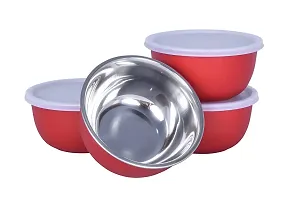 Zaib Microwave Safe Euro Bowl With Lid For Kitchen Food Storage Set Of 4 (500 Ml)-thumb3