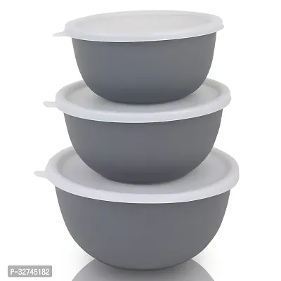 Microwave Safe Bowl Euro Bowl Set With Lid For Kitchen | Food Storage Container With Lid Set Of 3-thumb0