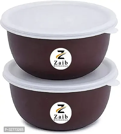 Durable Stainless Steel Microwave Safe Containers With Lid For Kitchen Food Storage Pack Of 2