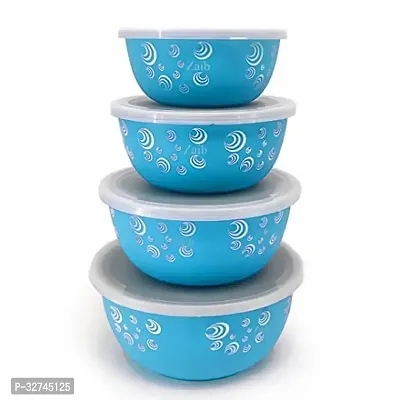 Zaib Microwave Safe Stainless Steel Bowl Set Of 4 Food Storage Container For Kitchen