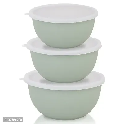 Durable Stainless Steel Microwave Safe Containers With Lid For Kitchen Food Storage Pack Of 3