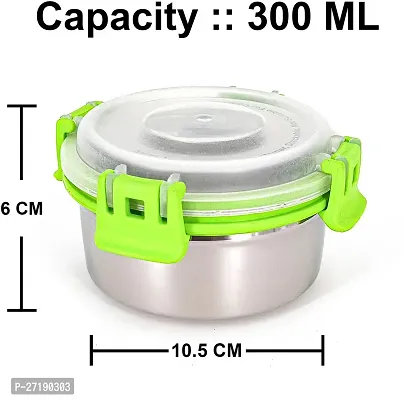 Multipurpose Stainless Steel Jars for Lunch Box and Mixing Bowl Food Storage Containers Pack of 3-thumb2