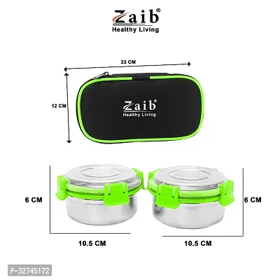 Zaib Capsule Lunch Box For Kids And School 100% Airtight Steel Each 300Ml Stainless Steel Container-thumb3