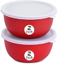 Durable Stainless Steel Microwave Safe Containers With Lid For Kitchen Food Storage Pack Of 2-thumb1