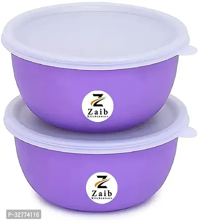 Durable Stainless Steel Microwave Safe Containers With Lid For Kitchen Food Storage Pack Of 2-thumb0