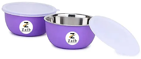 Multipurpose Stainless Steel Jars for Lunch Box and Mixing Bowl Food Storage Containers Pack of 2-thumb1