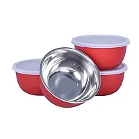 Zaib Microwave Safe Euro Bowl with Lid for Kitchen Food Storage Set of 4 (500 ML)-thumb3