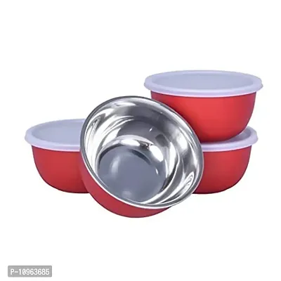 Zaib Microwave Safe Euro Bowl with Lid for Kitchen Food Storage Set of 4 (500 ML)-thumb4