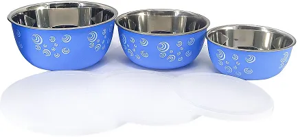 Durable Stainless Steel Microwave Safe Containers With Lid For Kitchen Food Storage Pack Of 3-thumb1