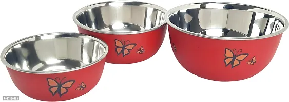 Multipurpose Stainless Steel Jars for Lunch Box and Mixing Bowl Food Storage Containers Pack of 3-thumb3