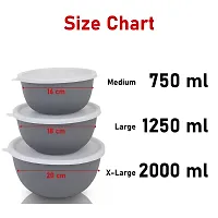 Microwave Safe Bowl Euro Bowl Set With Lid For Kitchen | Food Storage Container With Lid Set Of 3-thumb4