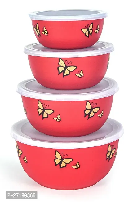 Multipurpose Stainless Steel Jars for Lunch Box and Mixing Bowl Food Storage Containers Pack of 4