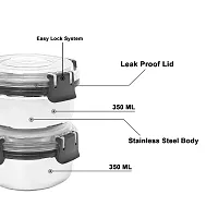 Durable Stainless Steel Microwave Safe Containers With Lid For Kitchen Food Storage Pack Of 4-thumb3