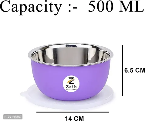 Multipurpose Stainless Steel Jars for Lunch Box and Mixing Bowl Food Storage Containers Pack of 2-thumb2