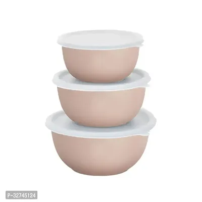 Microwave Safe Bowl Euro Bowl Set With Lid For Kitchen | Food Storage Container With Lid Set Of 3-thumb0