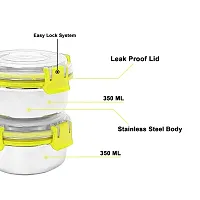 Durable Stainless Steel Microwave Safe Containers With Lid For Kitchen Food Storage Pack Of 4-thumb2