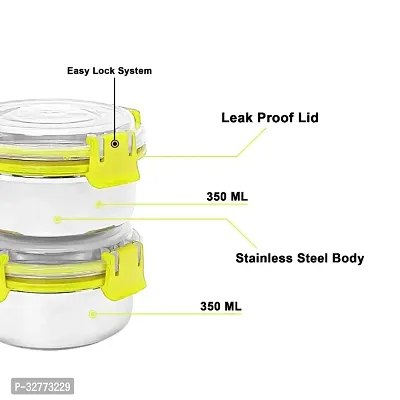 Durable Stainless Steel Microwave Safe Containers With Lid For Kitchen Food Storage Pack Of 4-thumb3