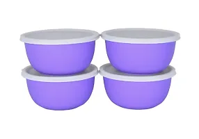 Zaib Airtight Stainless Steel Food And Snacks Storage Bowl, Fridge Container Each Container 500Ml Pack Of 4, Microwave Safe Easy To Reheating Food-thumb3