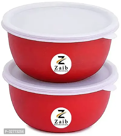 Durable Stainless Steel Microwave Safe Containers With Lid For Kitchen Food Storage Pack Of 2-thumb0