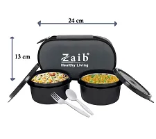 Zaib Microwave Safe Office Lunch Box Keep Food Hot For Long Time, Any Age Can Use, Either Office, School, Collage, And Kids Its 100% Airtight Super Non-Cracking Fabric Any Time Washable No Change-thumb2