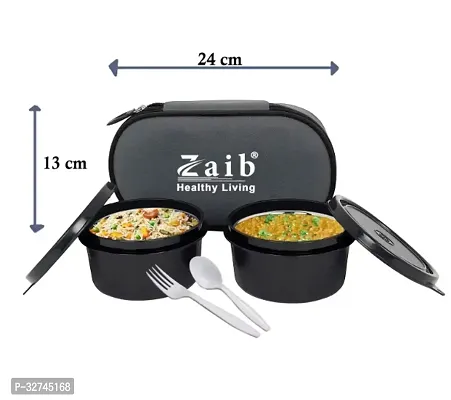 Zaib Microwave Safe Office Lunch Box Keep Food Hot For Long Time, Any Age Can Use, Either Office, School, Collage, And Kids Its 100% Airtight Super Non-Cracking Fabric Any Time Washable No Change-thumb3