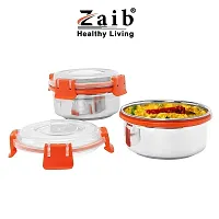 Zaib Lunch Box For Office, School And Collage, Steel Lunch Box For Kids Man And Woman, Keep Food Worm And Airtight Tiffin Leak Proof-thumb4