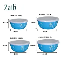 Zaib Microwave Safe Stainless Steel Bowl Set Of 4 Food Storage Container For Kitchen-thumb2