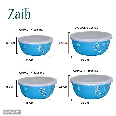 Zaib Microwave Safe Stainless Steel Bowl Set Of 4 Food Storage Container For Kitchen-thumb3