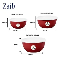 Reezle Stainless Steel Microwave Safe Euro Mixing Bowls / Food Storage Containers for Kitchen / Tiffin Lunch Box / Multipurpose Serving, Store, Re Heat / Capacity ML, 750 ML, 500 ML-thumb4