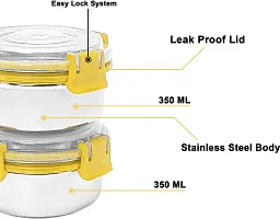 Multipurpose Stainless Steel Jars for Lunch Box and Mixing Bowl Food Storage Containers Pack of 2-thumb1