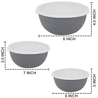 Microwave Safe Bowl Euro Bowl Set With Lid For Kitchen | Food Storage Container With Lid Set Of 3-thumb2