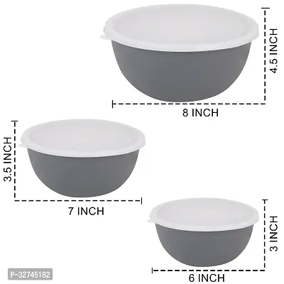 Microwave Safe Bowl Euro Bowl Set With Lid For Kitchen | Food Storage Container With Lid Set Of 3-thumb3