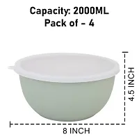 Durable Stainless Steel Microwave Safe Containers With Lid For Kitchen Food Storage Pack Of 4-thumb1