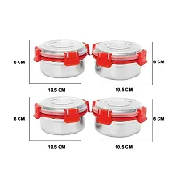 Durable Stainless Steel Microwave Safe Containers With Lid For Kitchen Food Storage Pack Of 4-thumb3