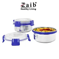 Zaib Capsule Lunch Box For Kids And School 100% Airtight Steel Each 300Ml Stainless Steel Container-thumb2