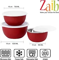 Durable Stainless Steel Microwave Safe Containers With Lid For Kitchen Food Storage Pack Of 3-thumb2